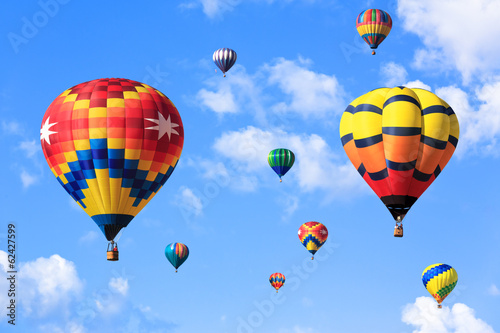 Fotoboard na płycie Kolorowe balony na gorące powietrze