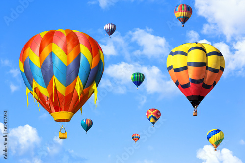 Fotoboard na płycie Kolorowe balony na gorące powietrze