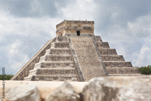 Obraz na płótnie canvas trzyczęściowy "tryptyk" Ruiny Majów - chichen itza mexico