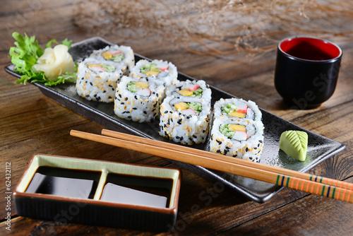 Naklejka samoprzylepna Sushi - japońskie jedzenie