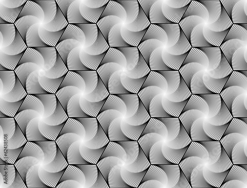 Board z aluminiowym obramowaniem Projekt bez szwu monochromatyczny wzór geometryczny sześciokąt. 
