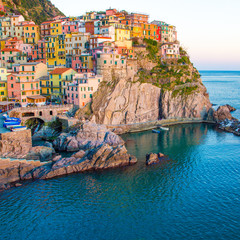 Wall Mural - Sunset in Manarona, Cinque Terre, Italy