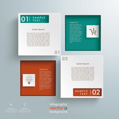 Wall Mural - square holes silver background infographic
