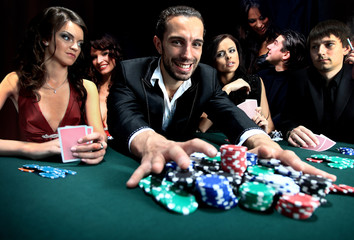 Poker player going 