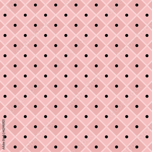 Naklejka samoprzylepna Wektor polka dot kratkę wzór tła