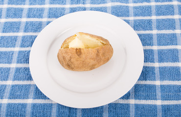 Hot Baked Potato with Butter