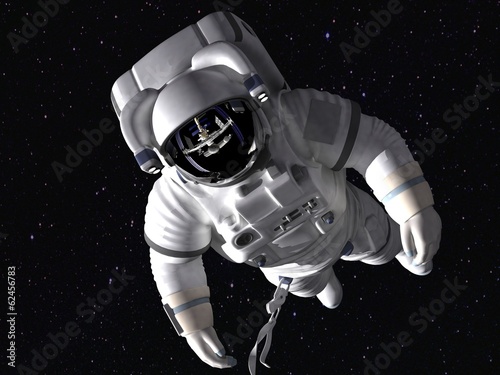 Fotoboard na płycie Astronauta w kosmosie przeciw gwiazdom