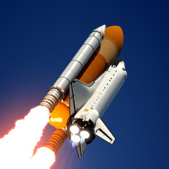 Wall Mural - space shuttle launch
