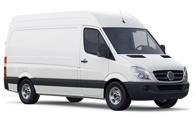 Wall Mural - Compact white cargo van