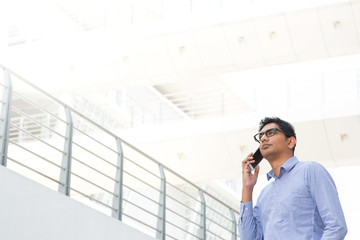 Wall Mural - Indian businessman on the phone