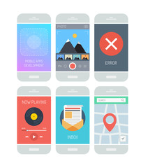 Leinwandbilder - Smartphone application interface elements