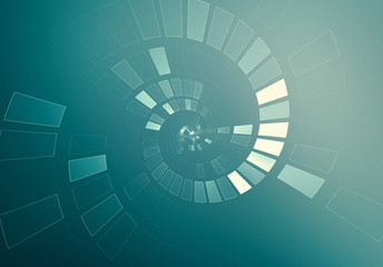 Wall Mural - abstract circular science fiction futuristic background