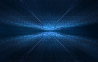 Wall Mural - 3d abstract futuristic background - space travel - teleport