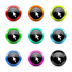 Fototapete - click here icon vector set
