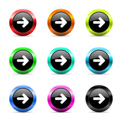 Aufkleber - arrow right icon vector set