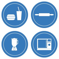 Poster - Ustensiles de cuisine en 4 panneaux