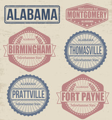 Alabama cities stamps