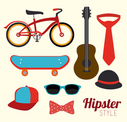 Wall Mural - hipster design