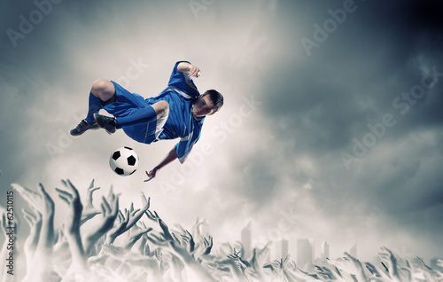 Plakat na papierze fotorealistycznym Fani futbolu