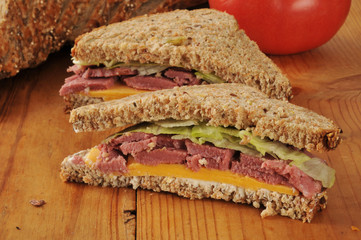 Wall Mural - Sliced roast beef sandwich