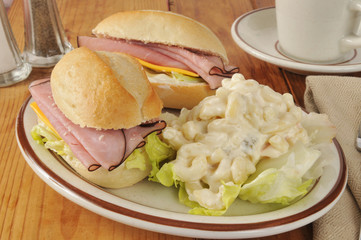 Poster - Ham sandwich and macaroni salad