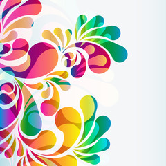 Aufkleber - Abstract colorful arc-drop background.