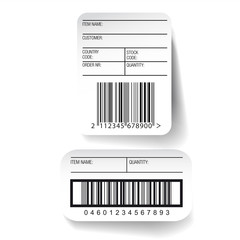 Barcode label template vector