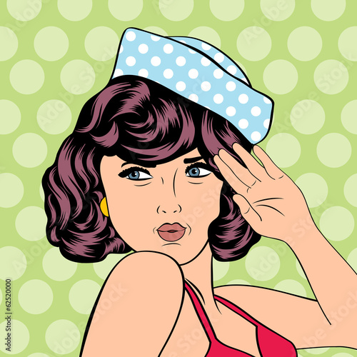 pop-artu-retro-kobieta-w-stylu-komiksow