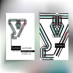 Wall Mural - Business card design with letter y