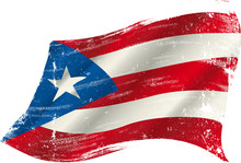 Puerto Rico Grunge Flag