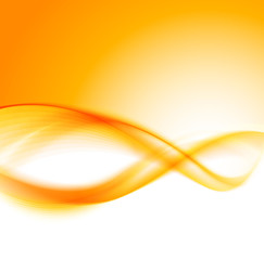 Canvas Print - Abstract orange wavy background