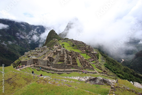 Board z aluminiowym obramowaniem Machu Picchu stanowisko archeologiczne inca peru