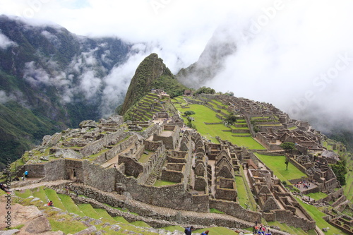 Board z aluminiowym obramowaniem Machu Picchu stanowisko archeologiczne inca peru