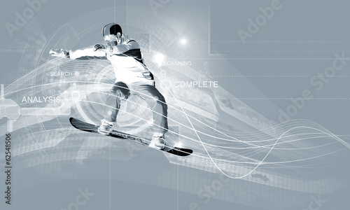 Board z aluminiowym obramowaniem Snowboard