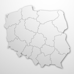 Naklejka na meble Polska - kontur