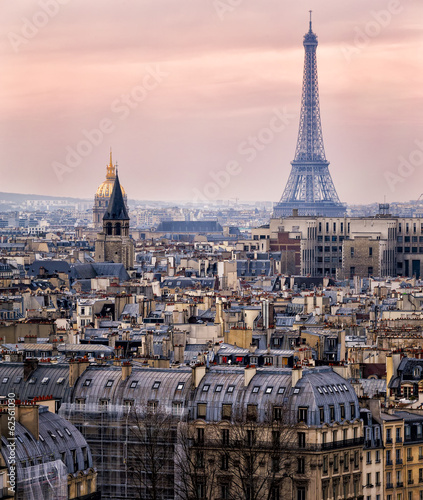 Naklejka na meble View of Paris and of the Eiffel Tower from Above