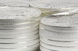 silver coins - stacked
