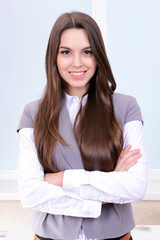 Wall Mural - Business woman at office