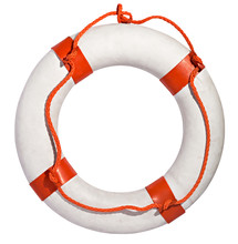 Life Preserver With Red Rope