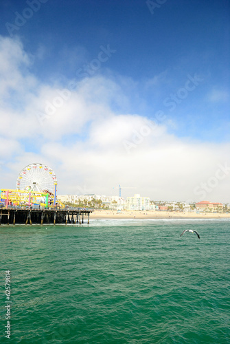 Naklejka samoprzylepna Santa Monica Beach w Los Angeles. 