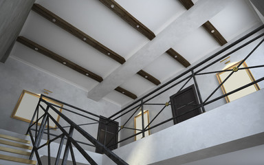 Part 2 of the classical interior, staircase view