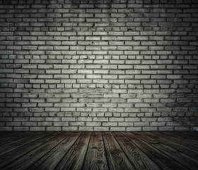  old room with brick wall