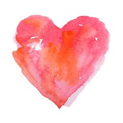 Wall Mural - watercolor heart, vector illustration