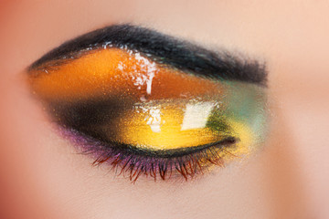 Woman's eye with make up