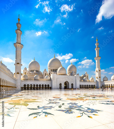 Board z aluminiowym obramowaniem Szejk zayed meczet, abu dhabi, zjednoczone emiraty arabskie