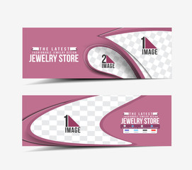 Canvas Print - jewellery store design banner template
