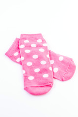 Wall Mural - Pink polka sock