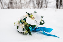 Wedding Bouquet Of The Bride Of Artificial Flowers