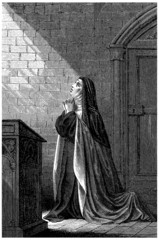 Wall Mural - Nun Praying (Carmelite) - 18th century