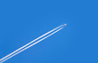 jet airplane on blue sky